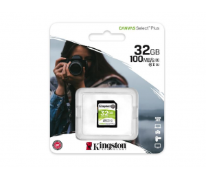 Kingston 32GB SDHC Canvas Select Plus 100R+C10 UHS32GB SDHC Canvas Select Plus 100R C10 UHS-I U1 V10